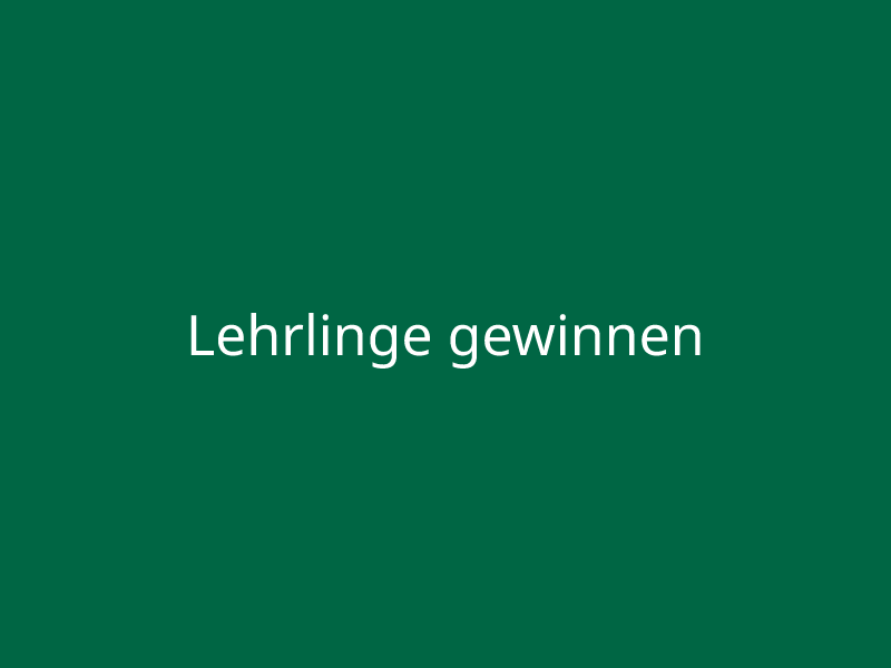 Lehrlinge gewinnen