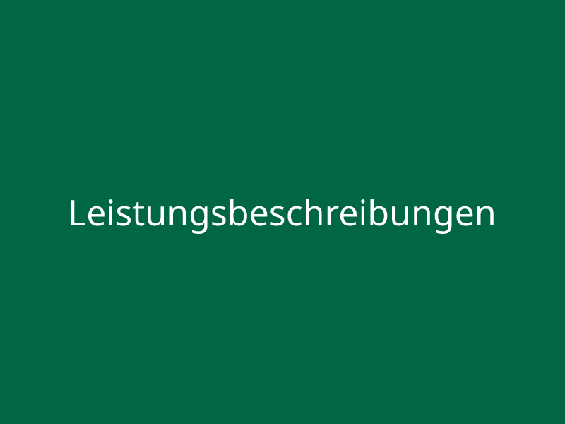 Leistungsbeschreibungen