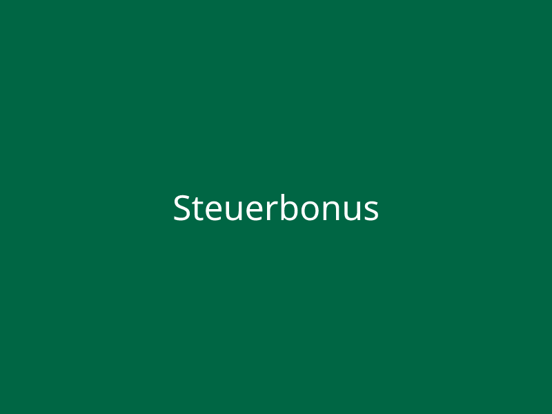 Steuerbonus