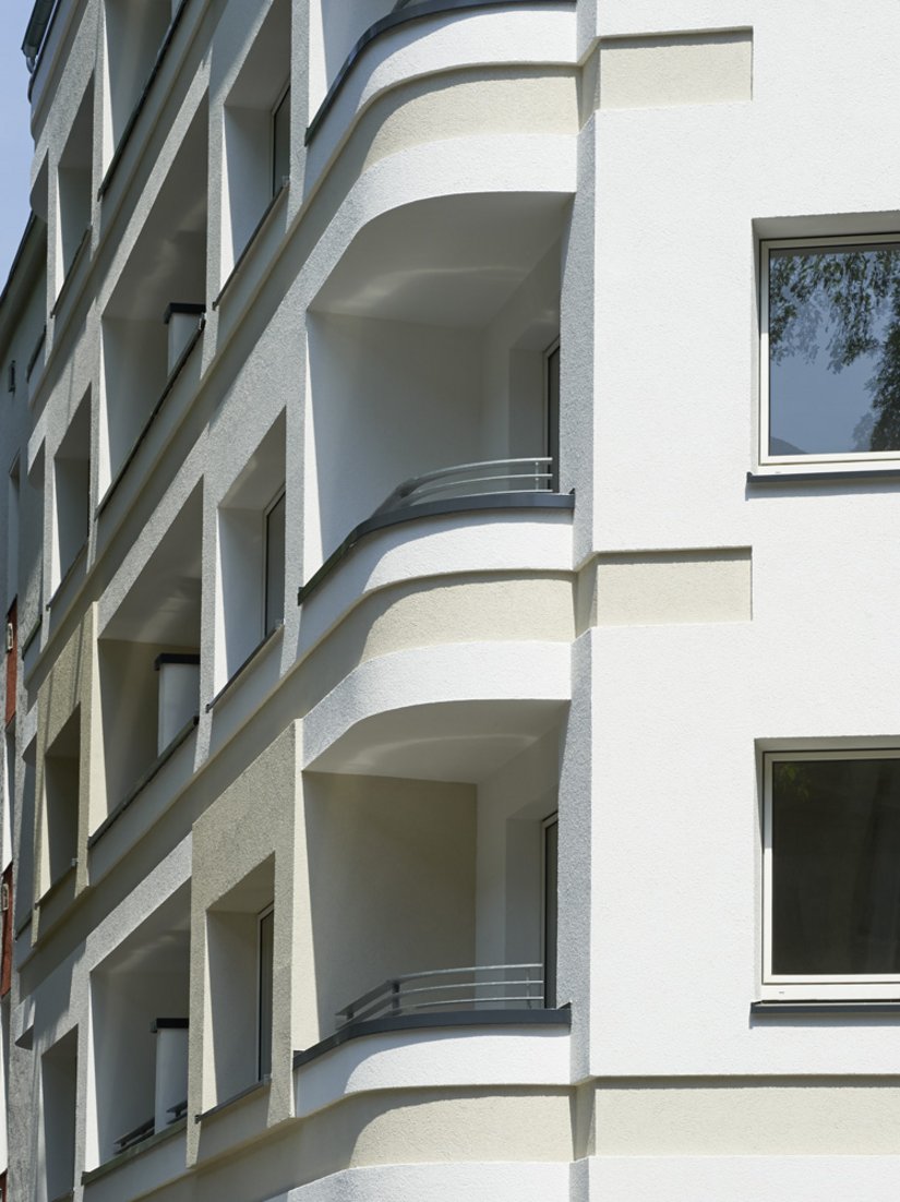 Die abgerundeten Kanten lassen das Gebäude feiner wirken.