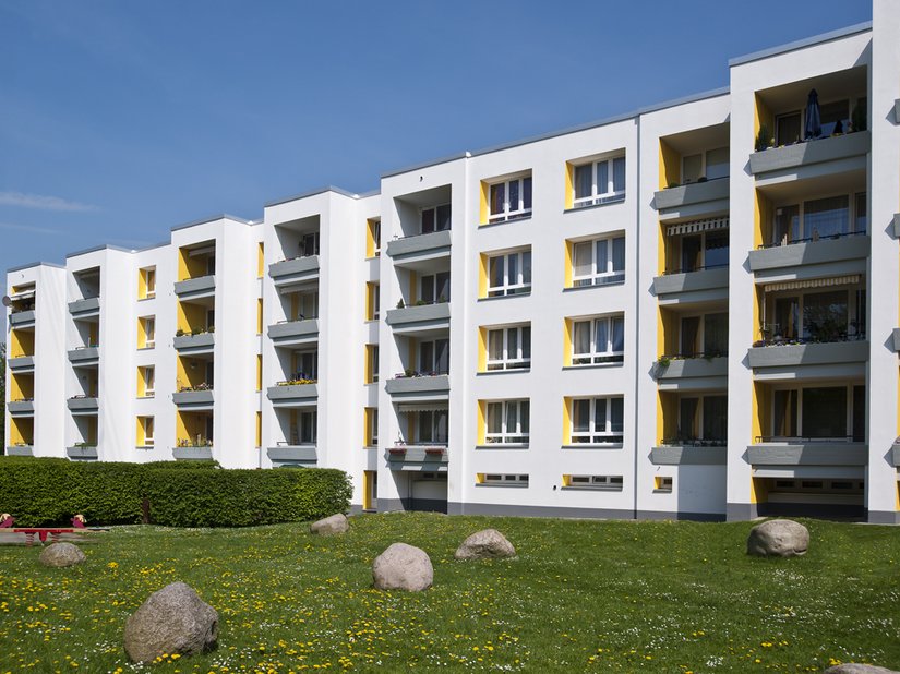 Die neu geschaffene Wohnqualität wird mit dieser attraktiven Gestaltung auch in den Fassaden ablesbar.