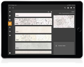 <p>Neben den Farbtönen sind auch Texturen zu strukturierten Oberflächen in der App enthalten – von aktuellen Wandbelägen wie Tapeten, CreaGlas, oder Raum-Design Relief …&nbsp;</p>