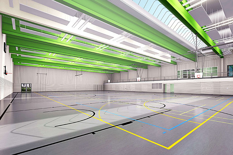 Sporthalle, 3D Visualisierung