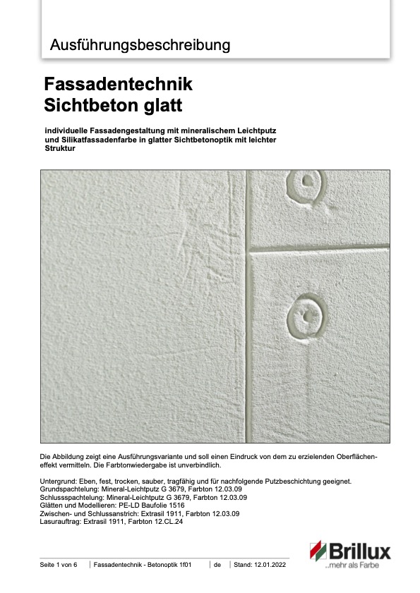 Fassadentechnik Sichtbeton glatt