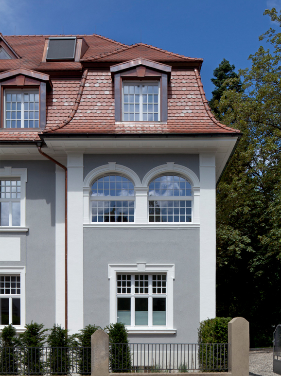 Villa Freiburg Rückfassade Detail