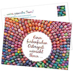 Postkarte Ostern "bunte Eier"