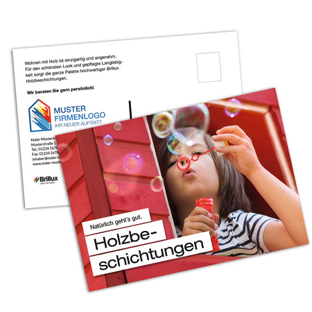 Postkarte Holzbeschichtungen