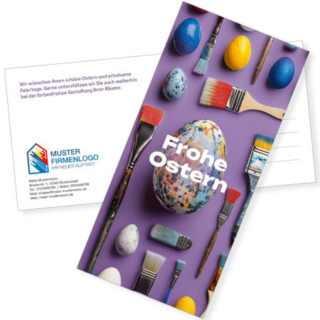 Postkarte Ostern "Frohe Ostern" DIN lang