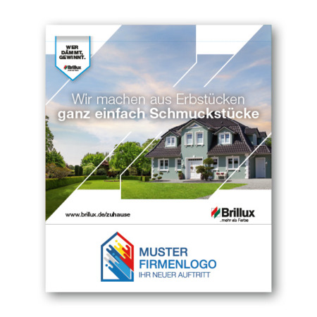 Gerüstplane 2,00 x 2,50 m "Motiv Haus" (Mesh)