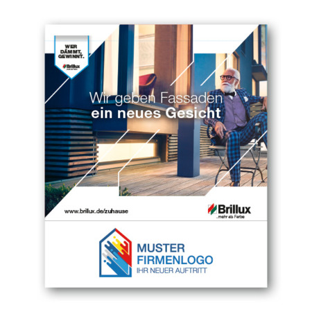 Gerüstplane 2,00 x 2,50 m "Fassade - neues Gesicht" (PVC)