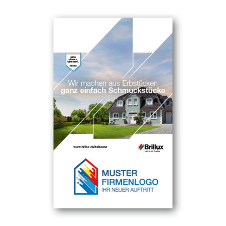 Gerüstplane 2,00 x 2,50 m "Motiv Haus" (PVC)