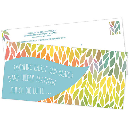 Postkarte Frühling "grafisch" DIN lang