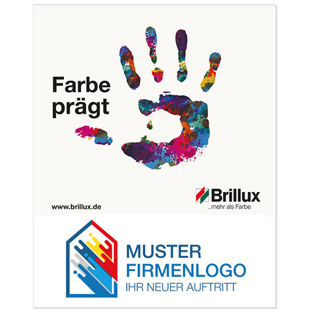 Gerüstplane "Farbe prägt" 2,00 m x 2,50 m