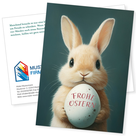 Postkarte Ostern "Häschen"