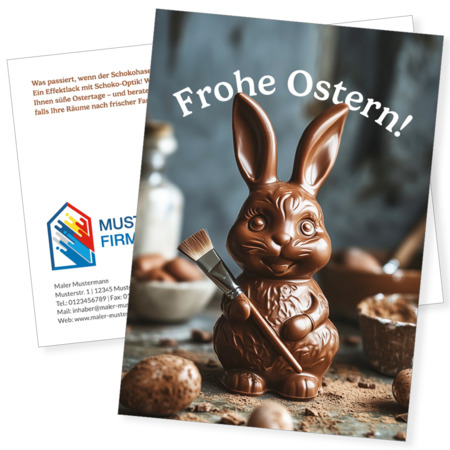Postkarte Ostern "Schokohase" 