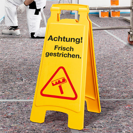 Warnaufsteller "Achtung! Frisch gestrichen."