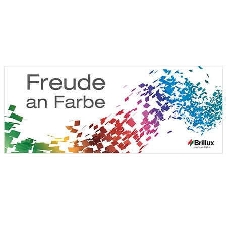 Wanddisplay "Freude an Farbe" 100x40cm